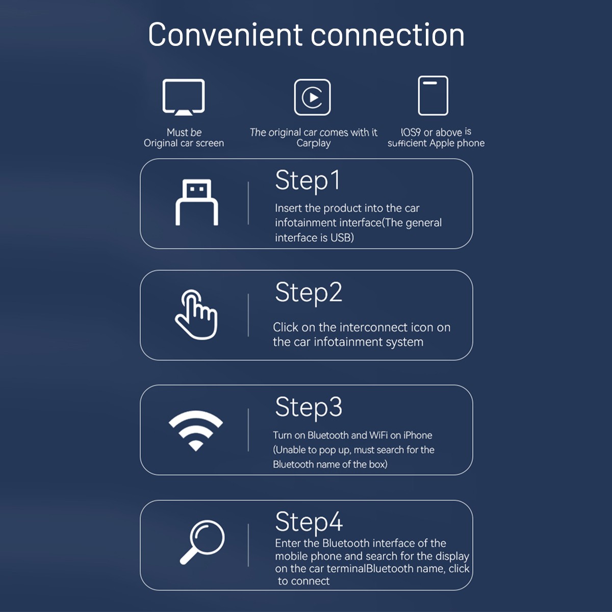 NEW USB Wireless CarPlay Adapter For Wireless Dongle Plug Play