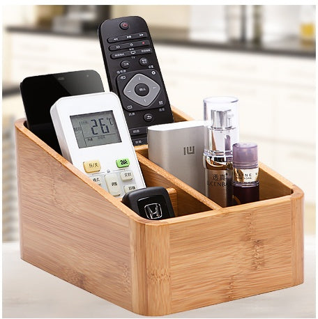 Desktop Storage Box | Multi-Compartment | Bamboo
