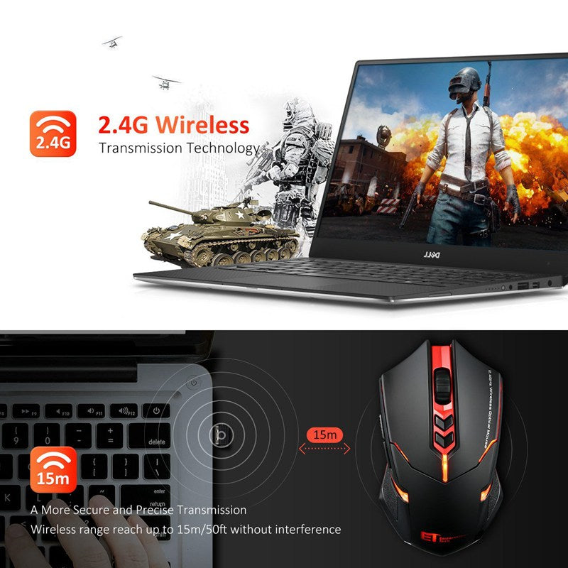 Silent Luminous Wireless Mouse | Energy Saving