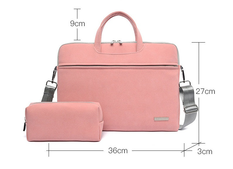 PU Leather Laptop Briefcase | 13–15.6 Inch | Men & Women