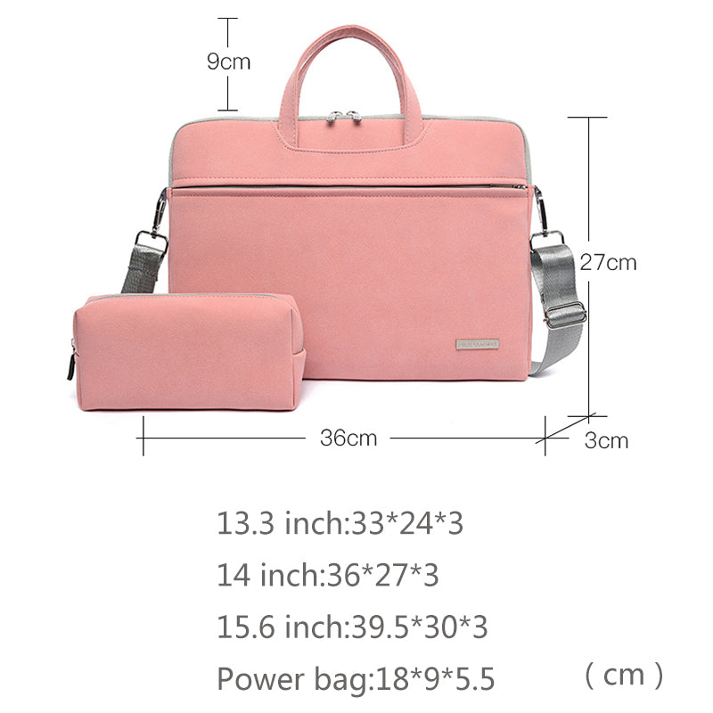 PU Leather Laptop Briefcase | 13–15.6 Inch | Men & Women