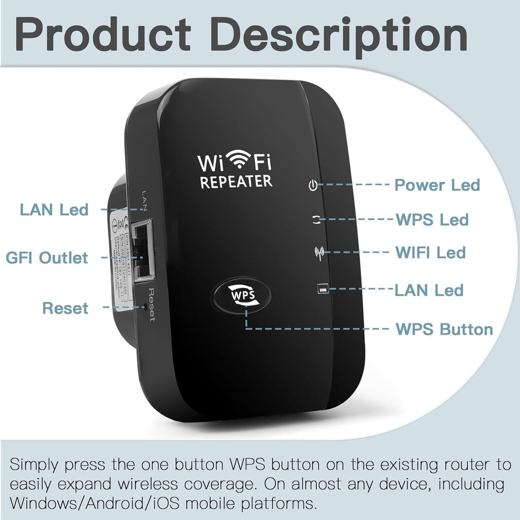 Wifi Repeater Wireless Signal Amplifier Extended Network Enhancer