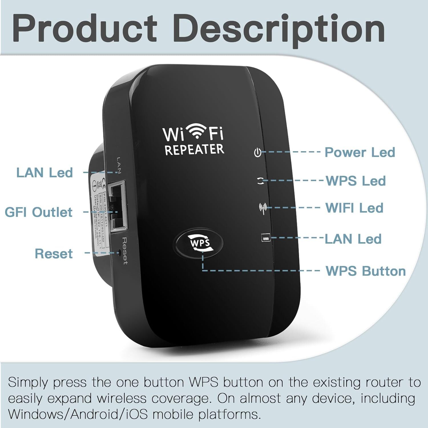 Wifi Repeater Wireless Signal Amplifier Extended Network Enhancer