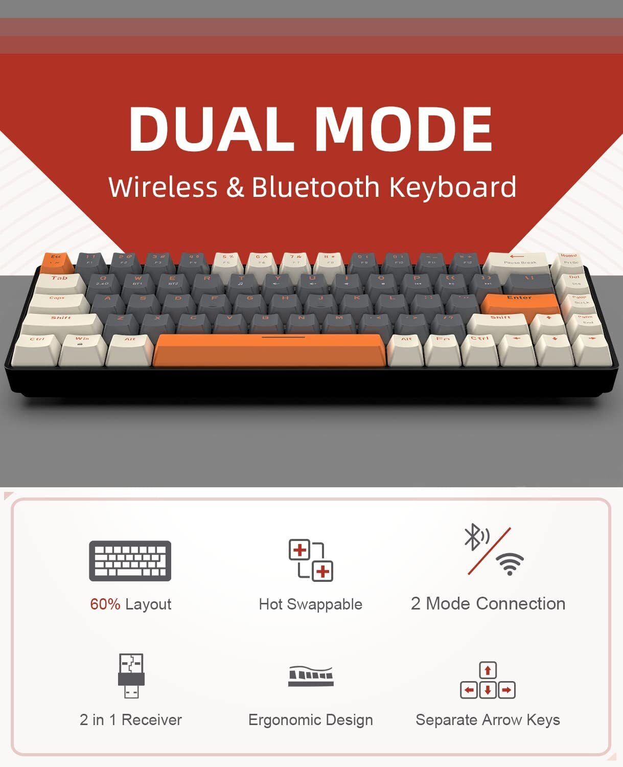 Wireless Bluetooth Mechanical Keyboard