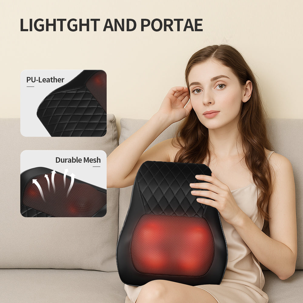 Shiatsu 3D Neck & Back Massage Pillow | Heat | Car & Home