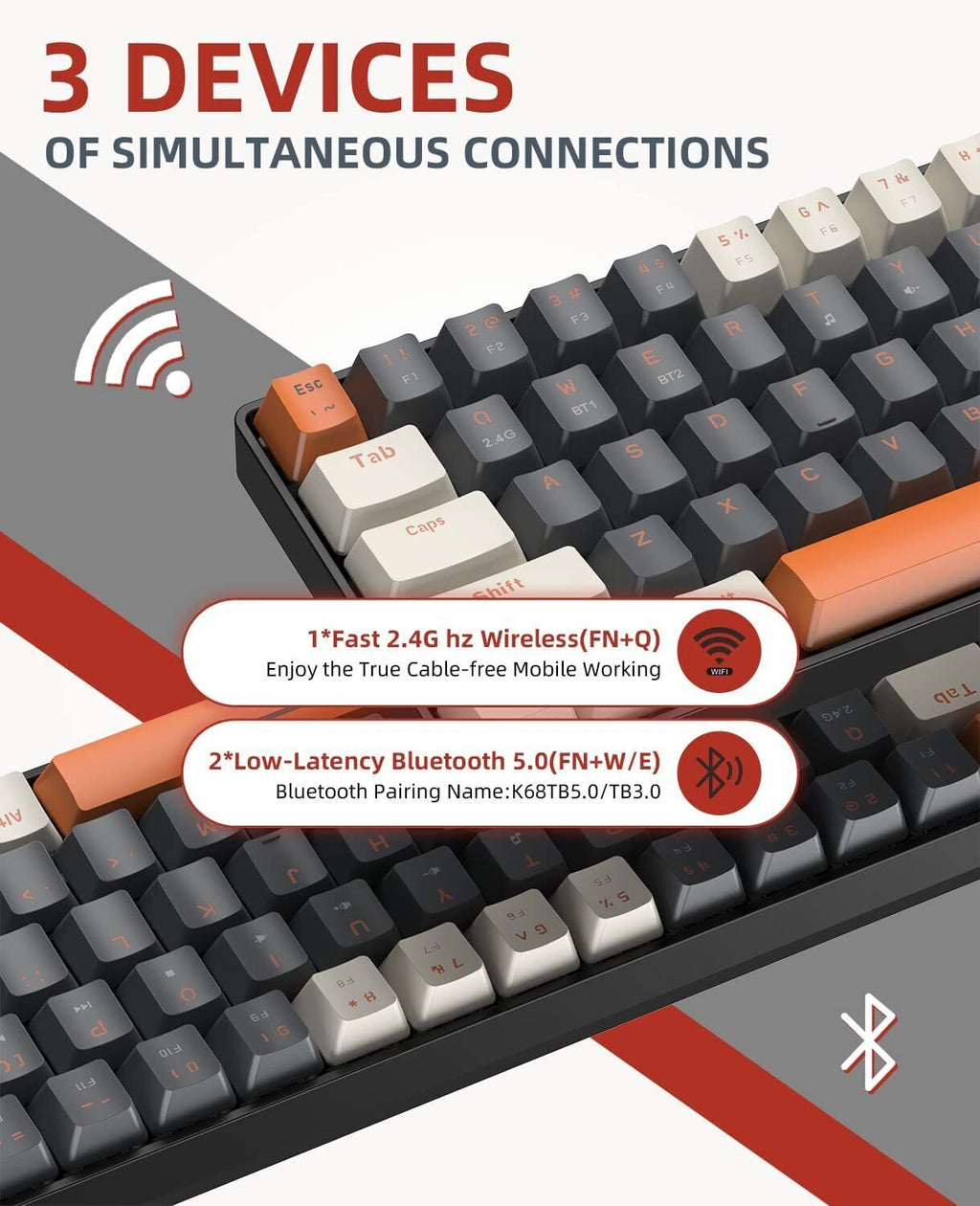 Wireless Bluetooth Mechanical Keyboard
