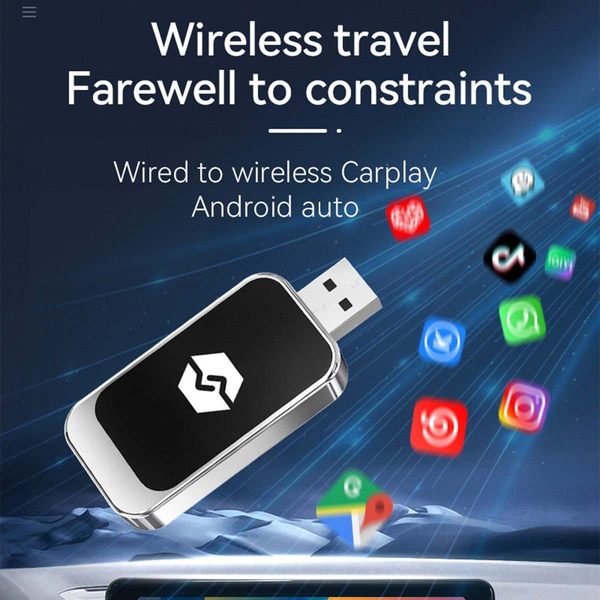 NEW USB Wireless CarPlay Adapter For Wireless Dongle Plug Play