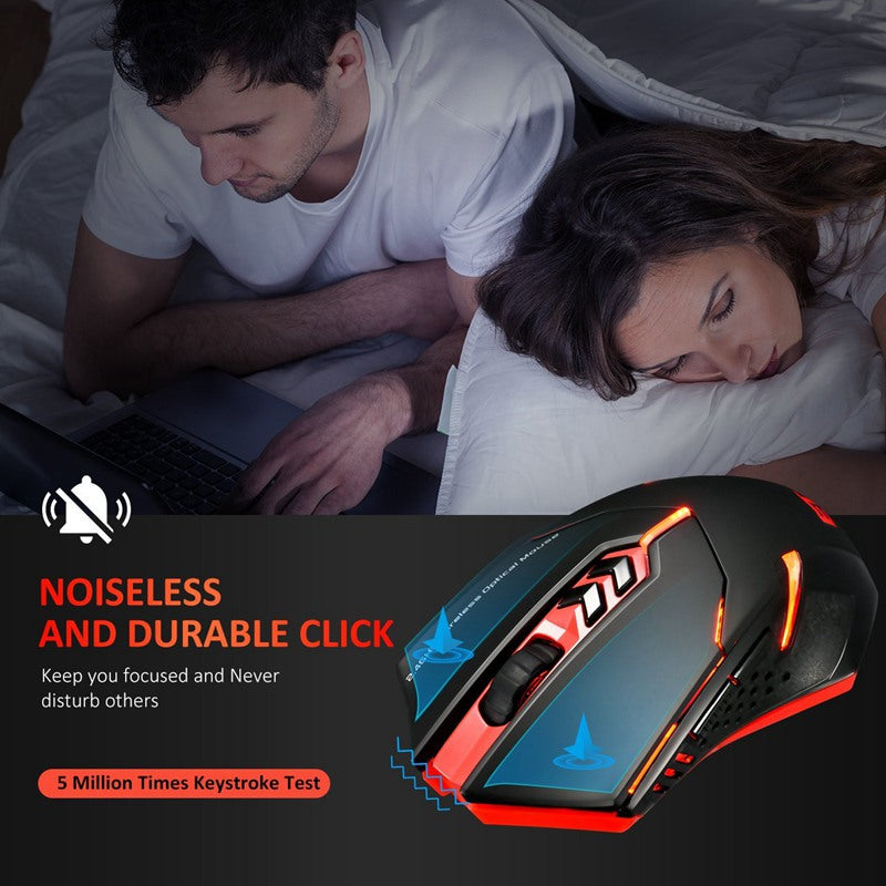 Silent Luminous Wireless Mouse | Energy Saving