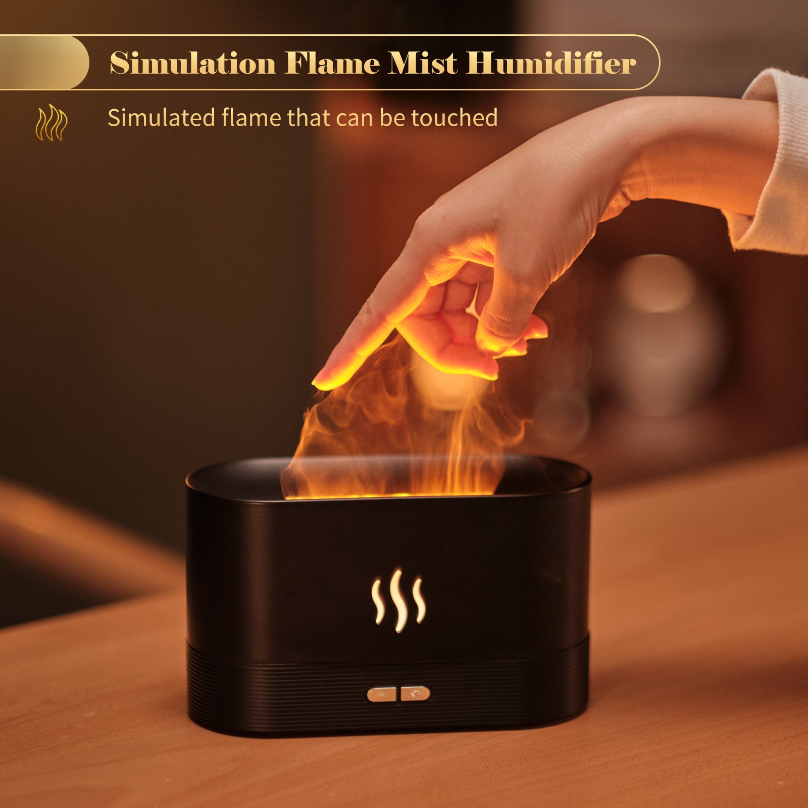 Flame Aroma Diffuser & Mist Humidifier | Auto-Off