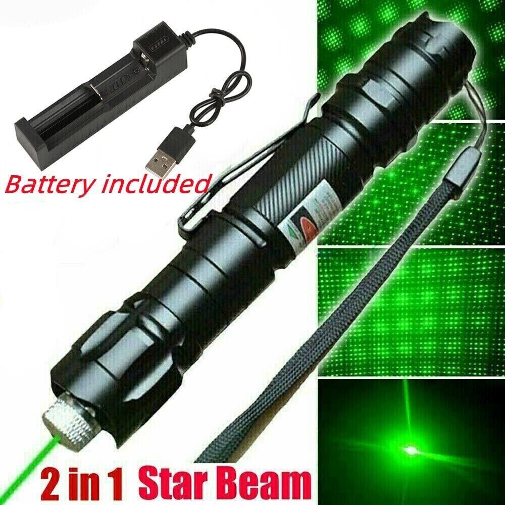 532NM Green Laser Pointer Pen Rechargable Visible Beam Torche 10 00Meters