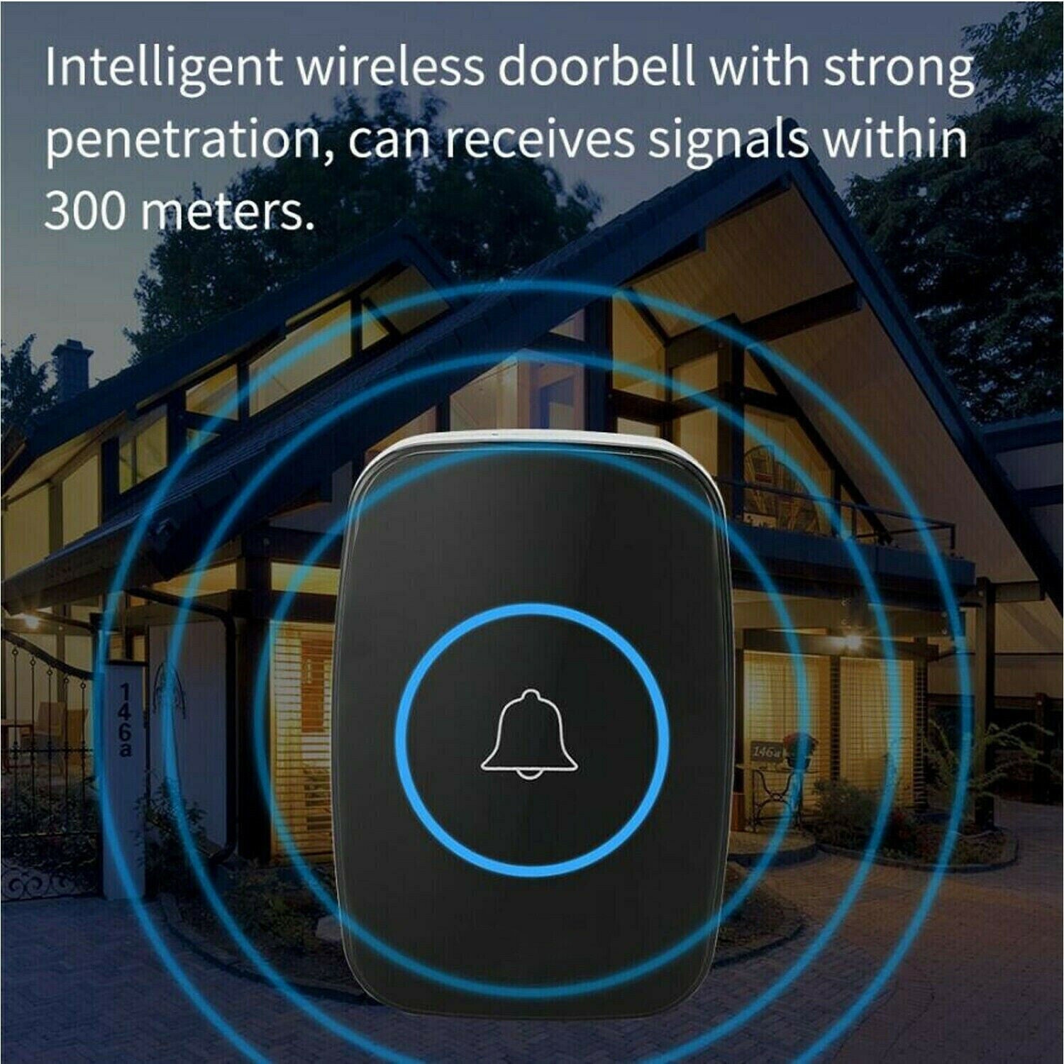 Style A Wireless Doorbell | 58 Ringtones | IP55 Waterproof