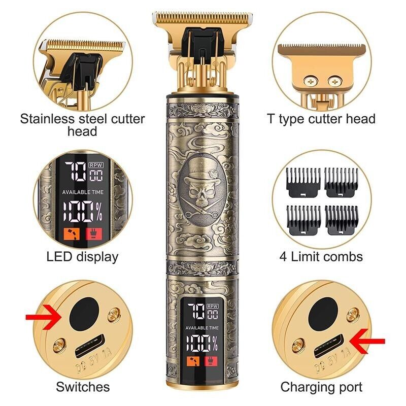 Professional Cordless Hair Clippers & Beard Trimmer