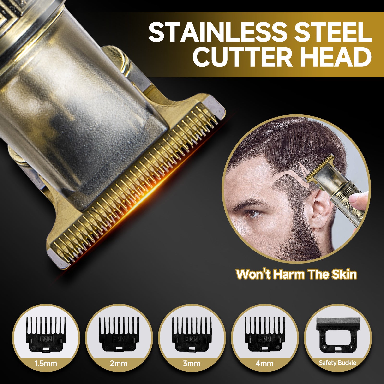 Professional Cordless Hair Clippers & Beard Trimmer