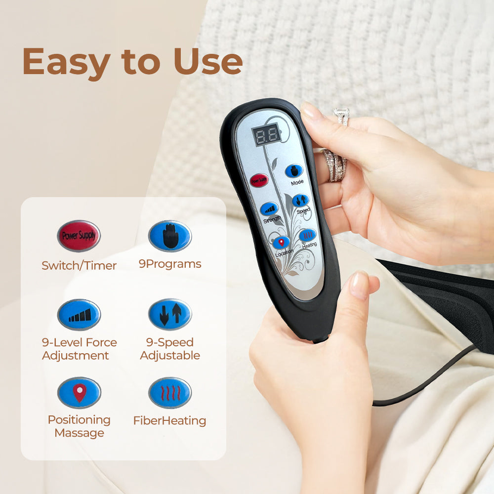 2025 Massage Cushion | 9 Modes | Heat & Kneading